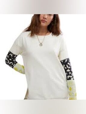 Free People We The Free Tiger Style Cuff Pullover